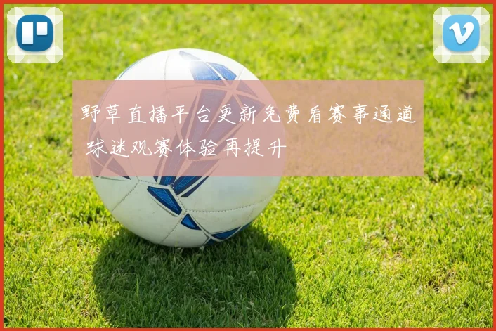 野草直播平台更新免费看赛事通道 球迷观赛体验再提升